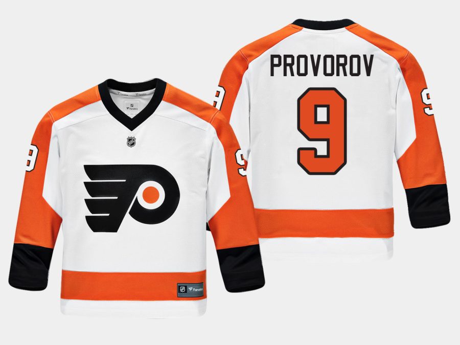 youthflyers ivan provorov white road replica player jersey