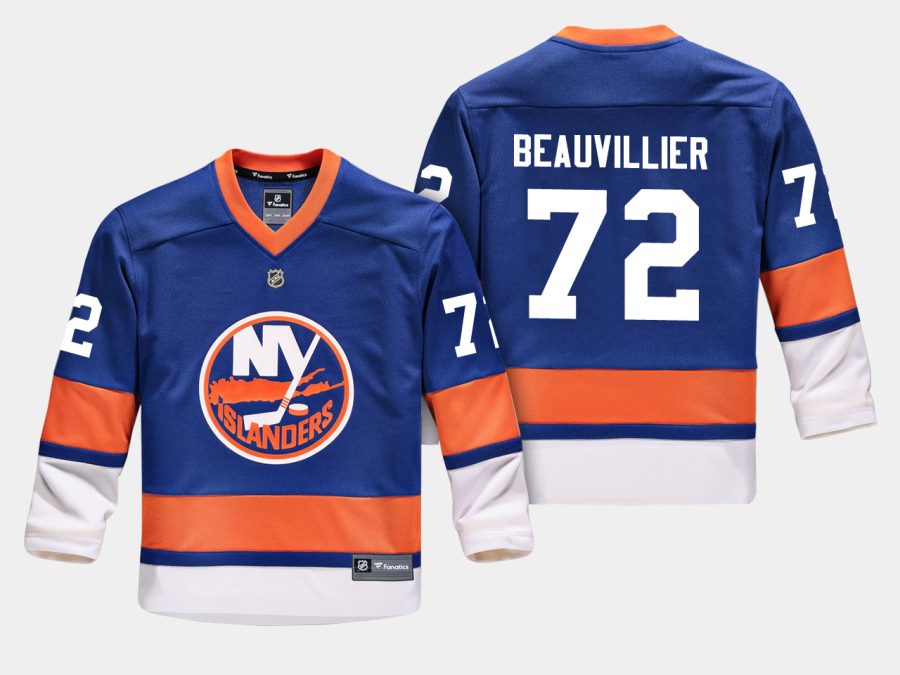 youthislanders anthony beauvillier blue home replica player jersey