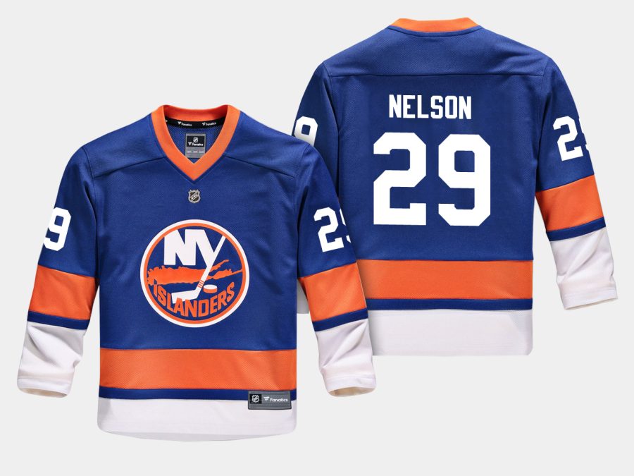 youthislanders brock nelson blue home replica player jersey