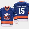 youthislanders cal clutterbuck blue home replica player jersey