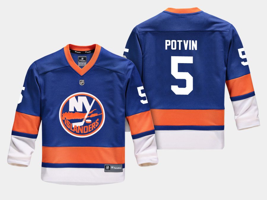 youthislanders denis potvin blue home replica player jersey