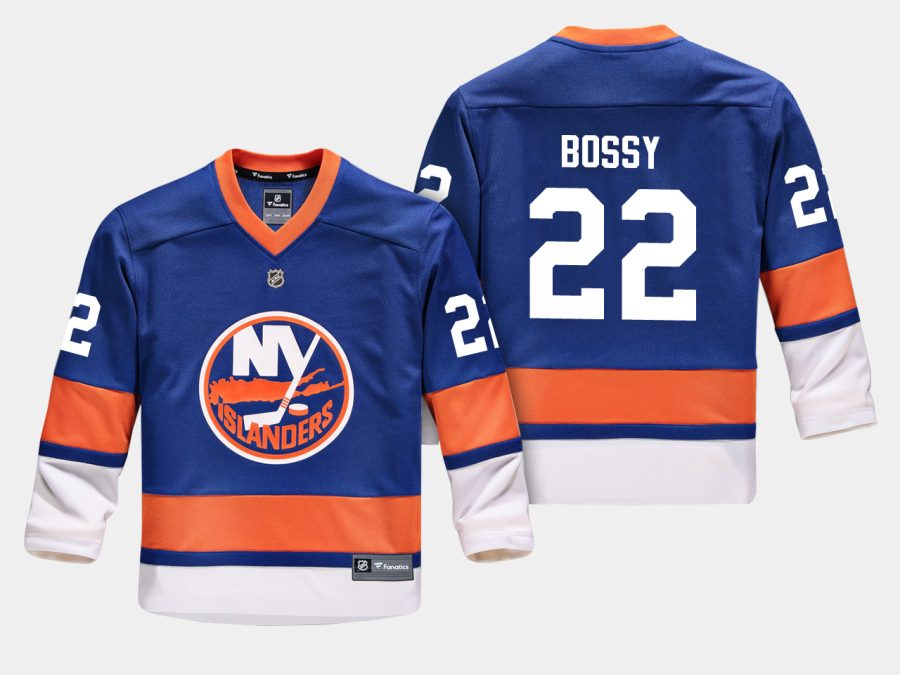 youthislanders mike bossy blue home replica player jersey