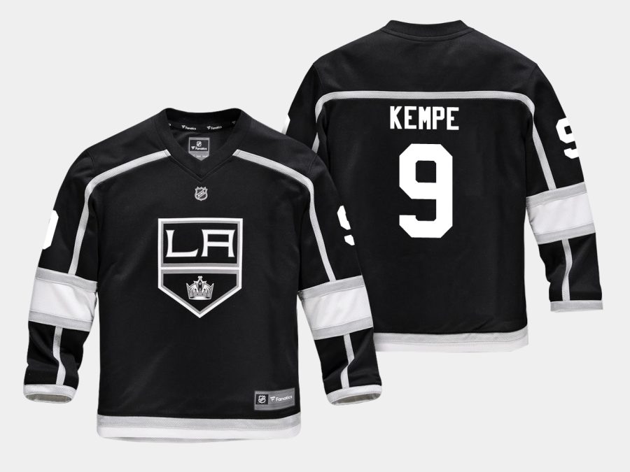 youthkings adrian kempe black home replica player jersey