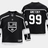 youthkings wayne gretzky black home replica player jersey