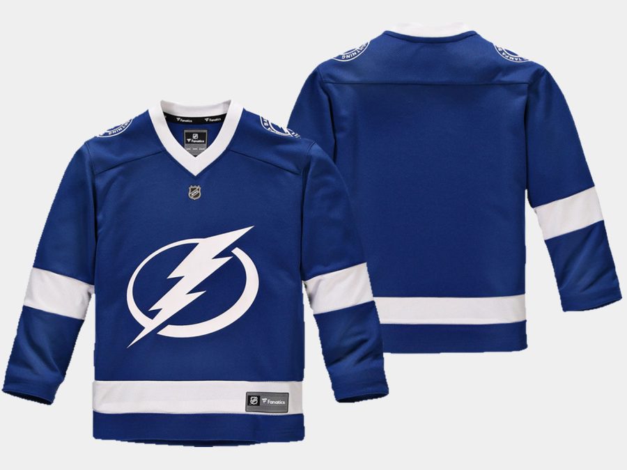 youthlightning blue home replica blank jersey