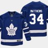 youthmaple leafs auston matthews blue home replica player jersey