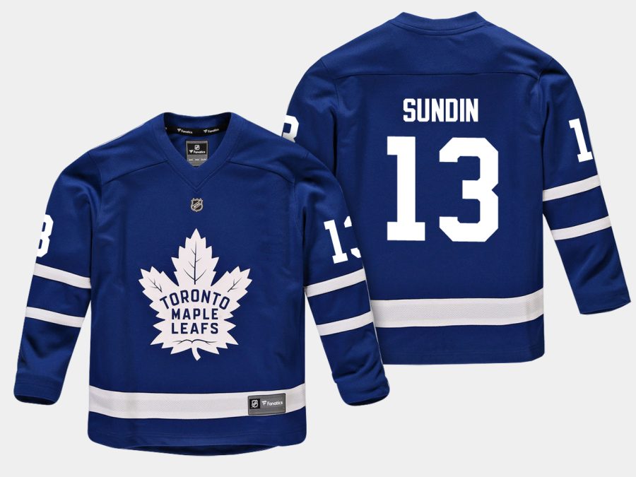 youthmaple leafs mats sundin blue home replica player jersey