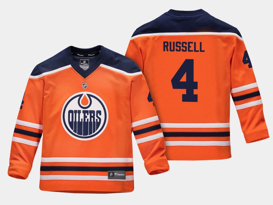 youthoilers kris russell orange home replica player jersey