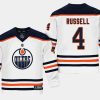 youthoilers kris russell white road replica player jersey