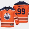 youthoilers wayne gretzky orange home replica player jersey