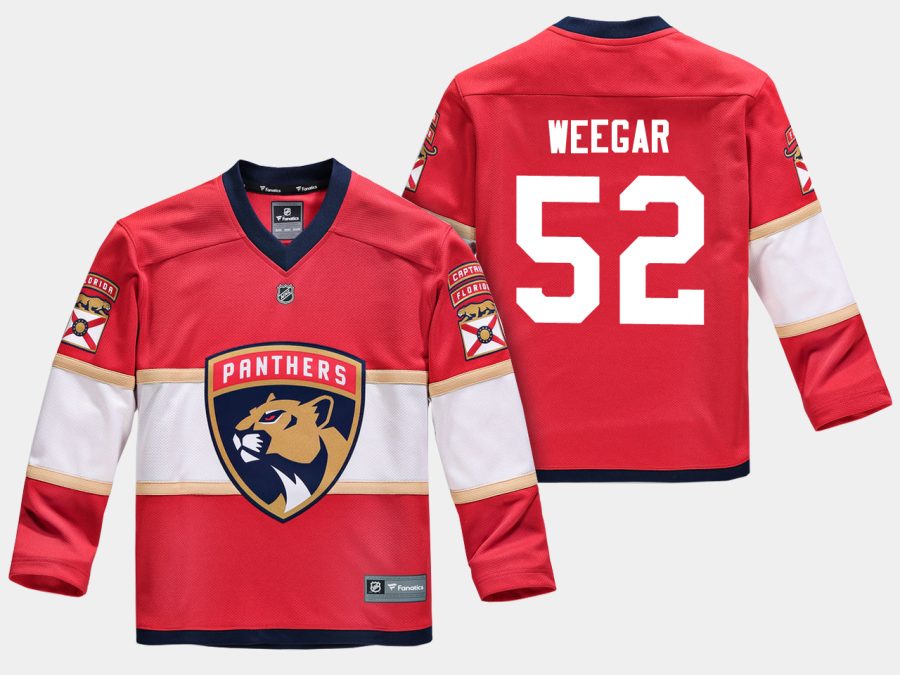 youthpanthers mackenzie weegar red home replica player jersey