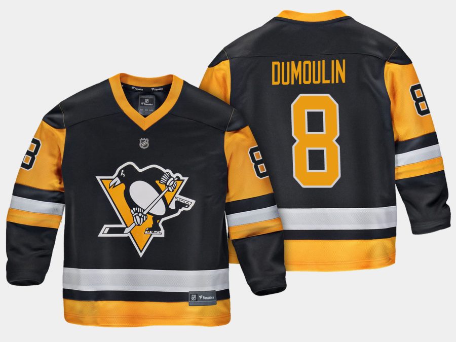 youthpenguins brian dumoulin black home replica player jersey