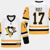 youthpenguins bryan rust white road replica player jersey