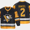 youthpenguins chad ruhwedel black home replica player jersey