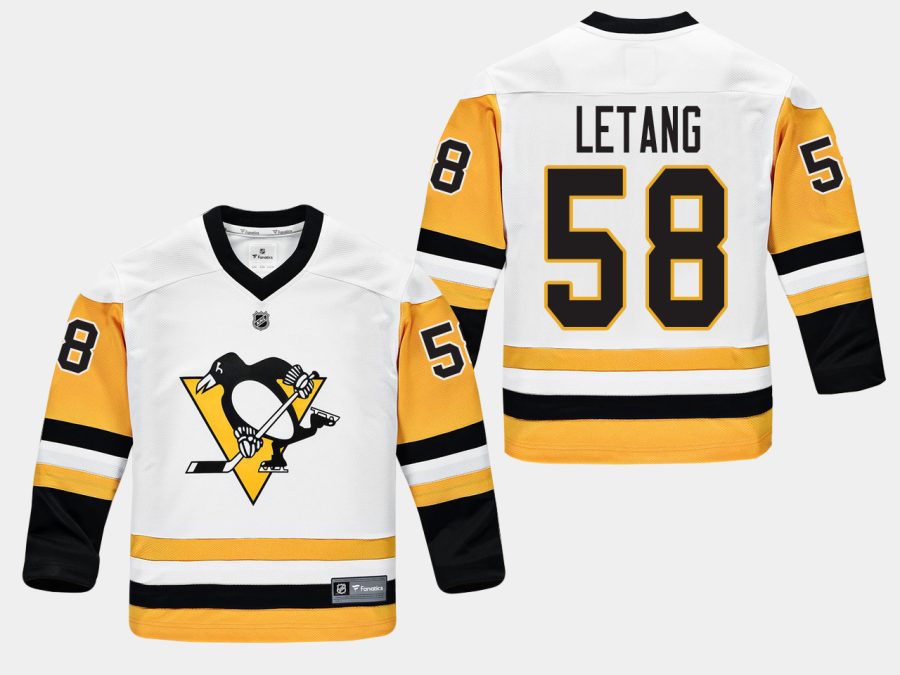 youthpenguins kris letang white road replica player jersey