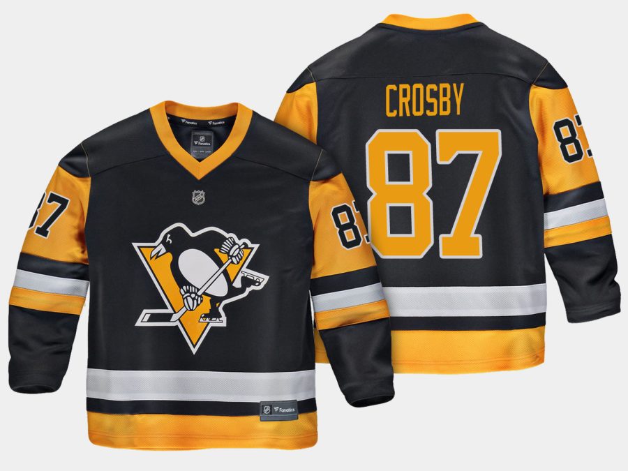 youthpenguins sidney crosby black home replica player jersey