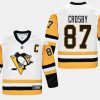 youthpenguins sidney crosby white road replica player jersey