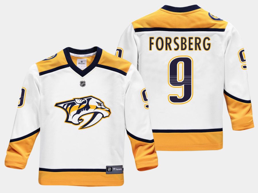 youthpredators filip forsberg white road replica player jersey