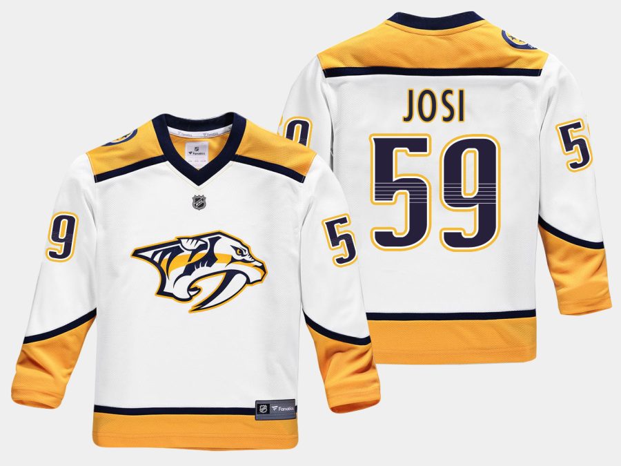 youthpredators roman josi white road replica player jersey