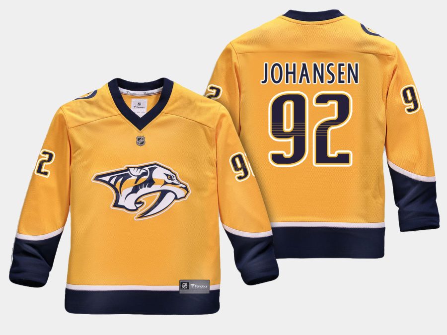 youthpredators ryan johansen yellow home replica player jersey