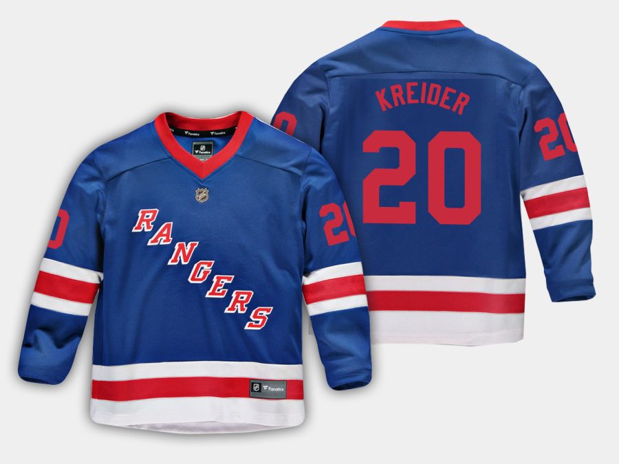 youthrangers chris kreider blue home replica player jersey