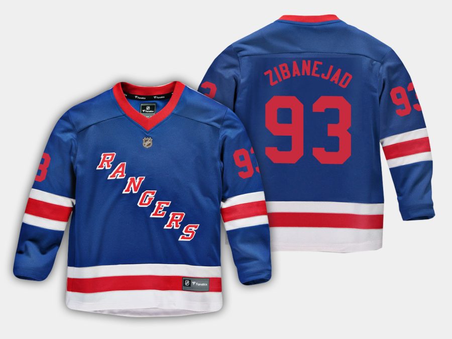 youthrangers mika zibanejad blue home replica player jersey