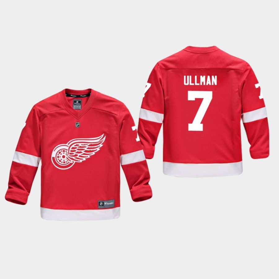 youthred wings norm ullman red home replica player jersey