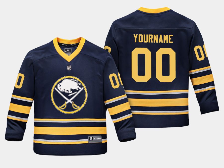 youthsabres custom blue home replica player jersey