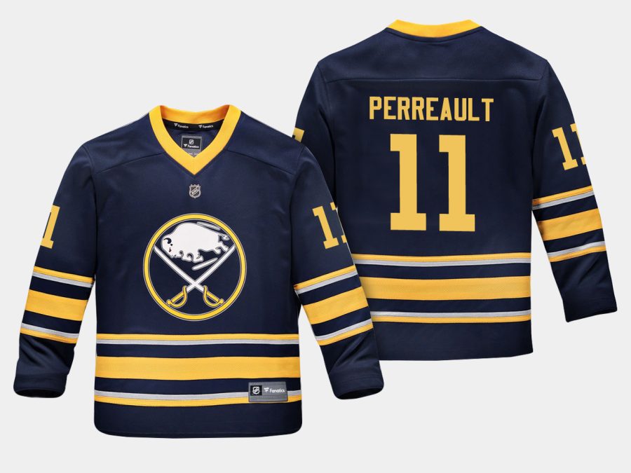 youthsabres gilbert perreault blue home replica player jersey