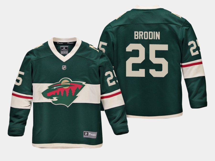 youthwild jonas brodin red home replica player jersey