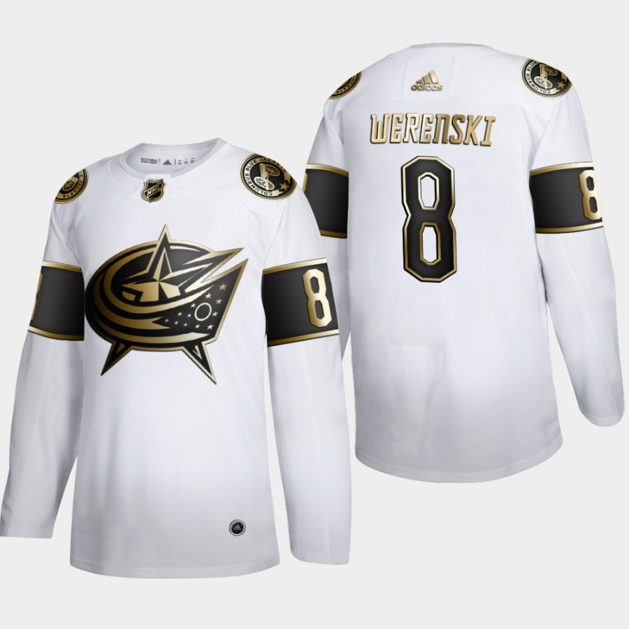 zach werenski blue jackets white nhl golden edition authentic jersey