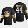 zack kassian oilers black golden edition limited authentic jersey