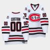 2021 22 st. cloud state huskies custom college hockey white home jersey