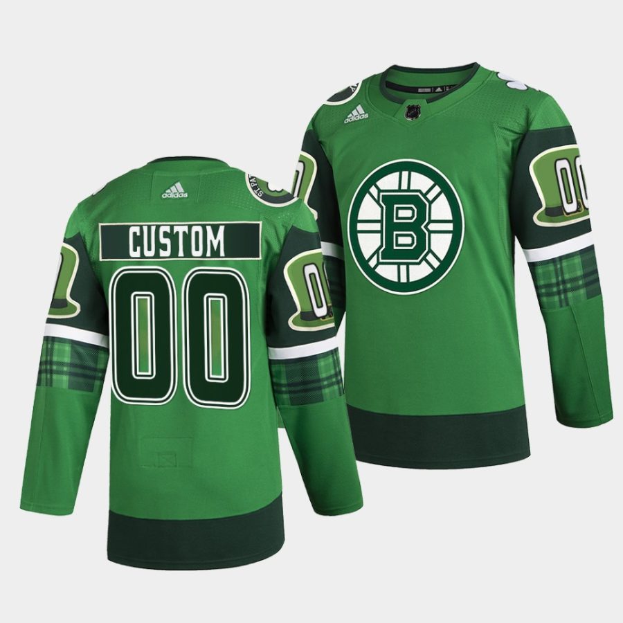 2022 bruins custom green st patricks day jersey