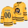 2022 quinnipiac bobcats custom college hockey gold alternate jersey