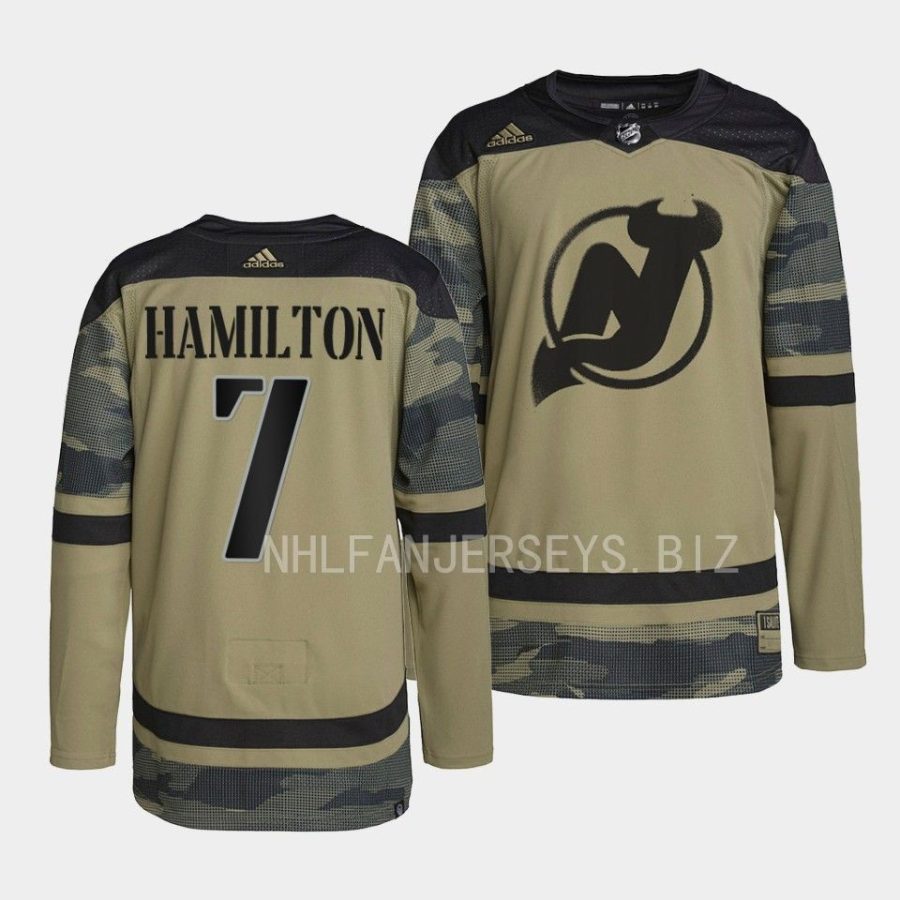 2022devils dougie hamilton camo military appreciation authentic practice jersey