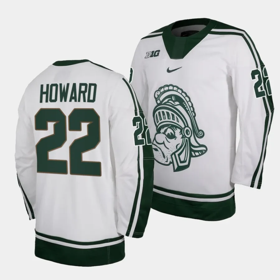 2023 24 isaac howard replica hockey white jersey