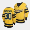 2023 24 michigan wolverines jacob barczewski classic hockey maize replica jersey