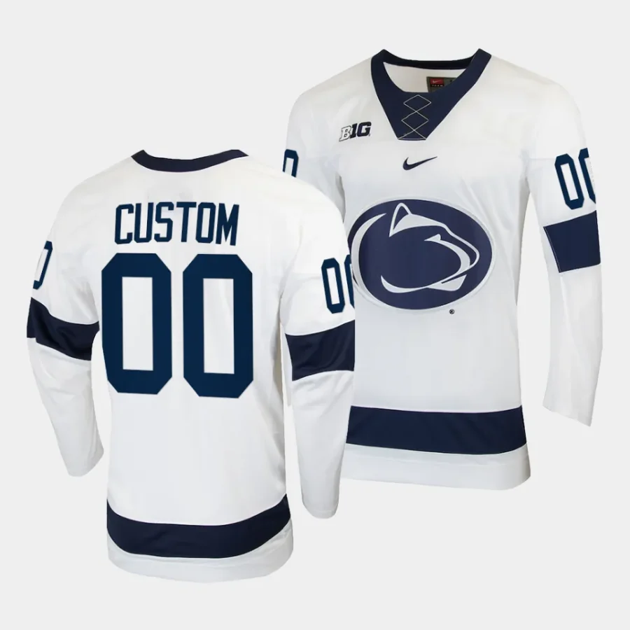 2023 24 penn state nittany lions custom college hockey white replica jersey