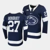 2023 24 penn state nittany lions jacques bouquot college hockey navy replica jersey