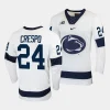 2023 24 penn state nittany lions jarod crespo college hockey white replica jersey