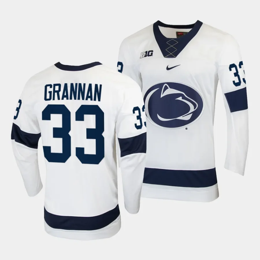 2023 24 penn state nittany lions noah grannan college hockey white replica jersey