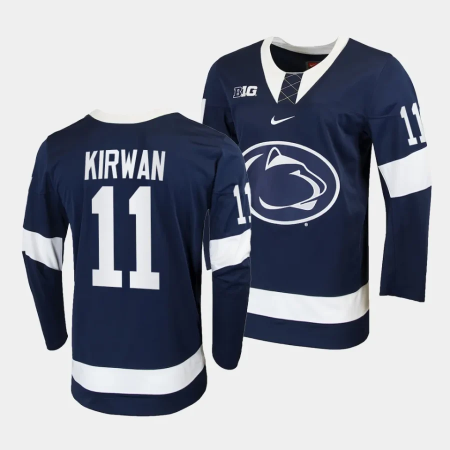 2023 24 penn state nittany lions ryan kirwan college hockey navy replica jersey