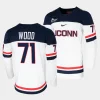 2023 24 uconn huskies matthew wood college hockey white replica jersey