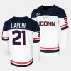 2023 24 uconn huskies nick capone college hockey white replica jersey