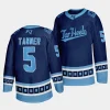 2023 24 unc tar heels carter tanner college hockey navy v neck jersey