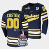 2023 michigan wolverines custom faceoff on the lake navy hockey jersey