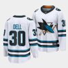 aaron dell sharks white away the evolve jersey