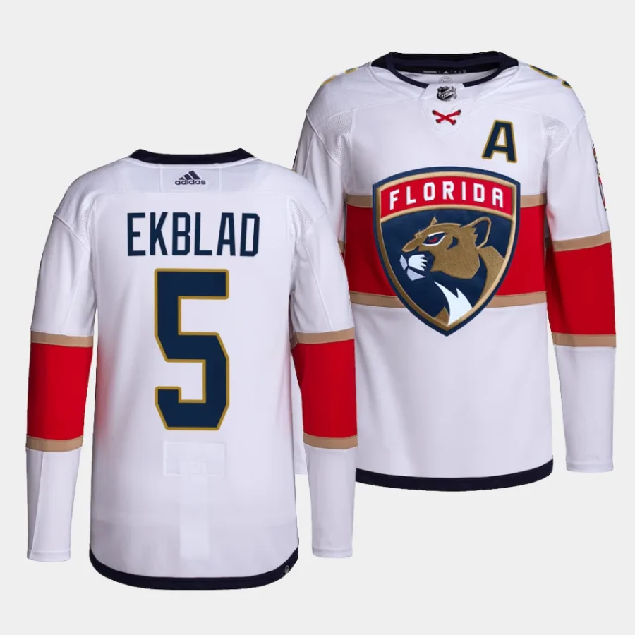 aaron ekblad panthers white away primegreen jersey