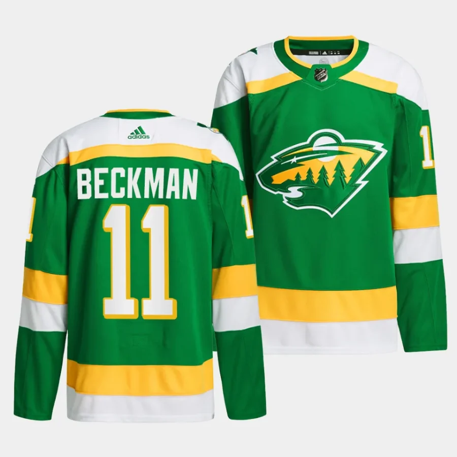 adam beckman wild green 2023 24alternate primegreen authentic playerjersey